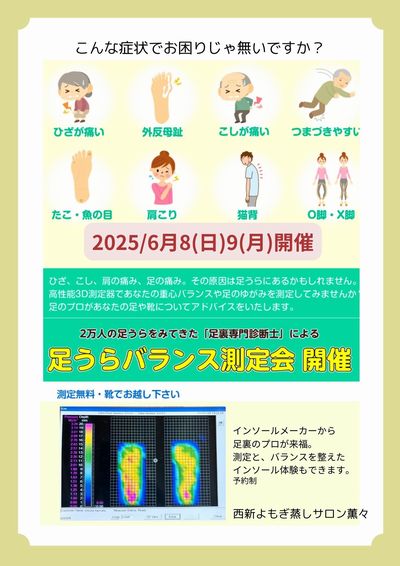 体バランス測定会