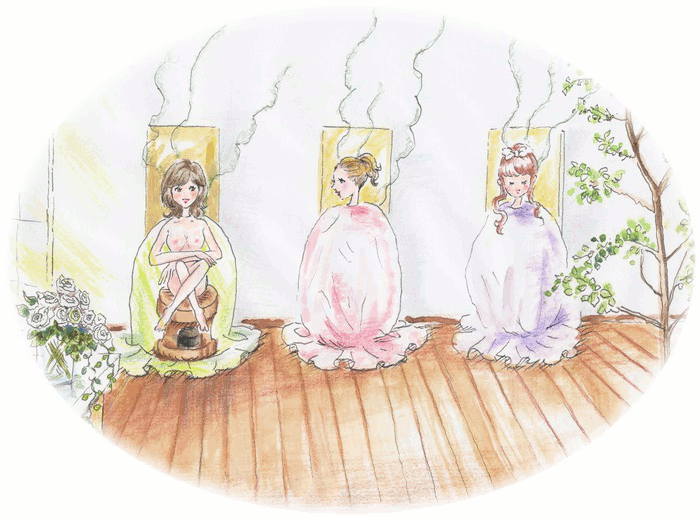 よもぎ蒸しイラスト画像