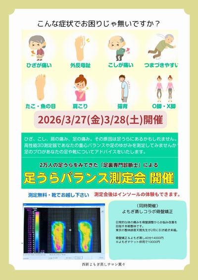 体バランス測定会